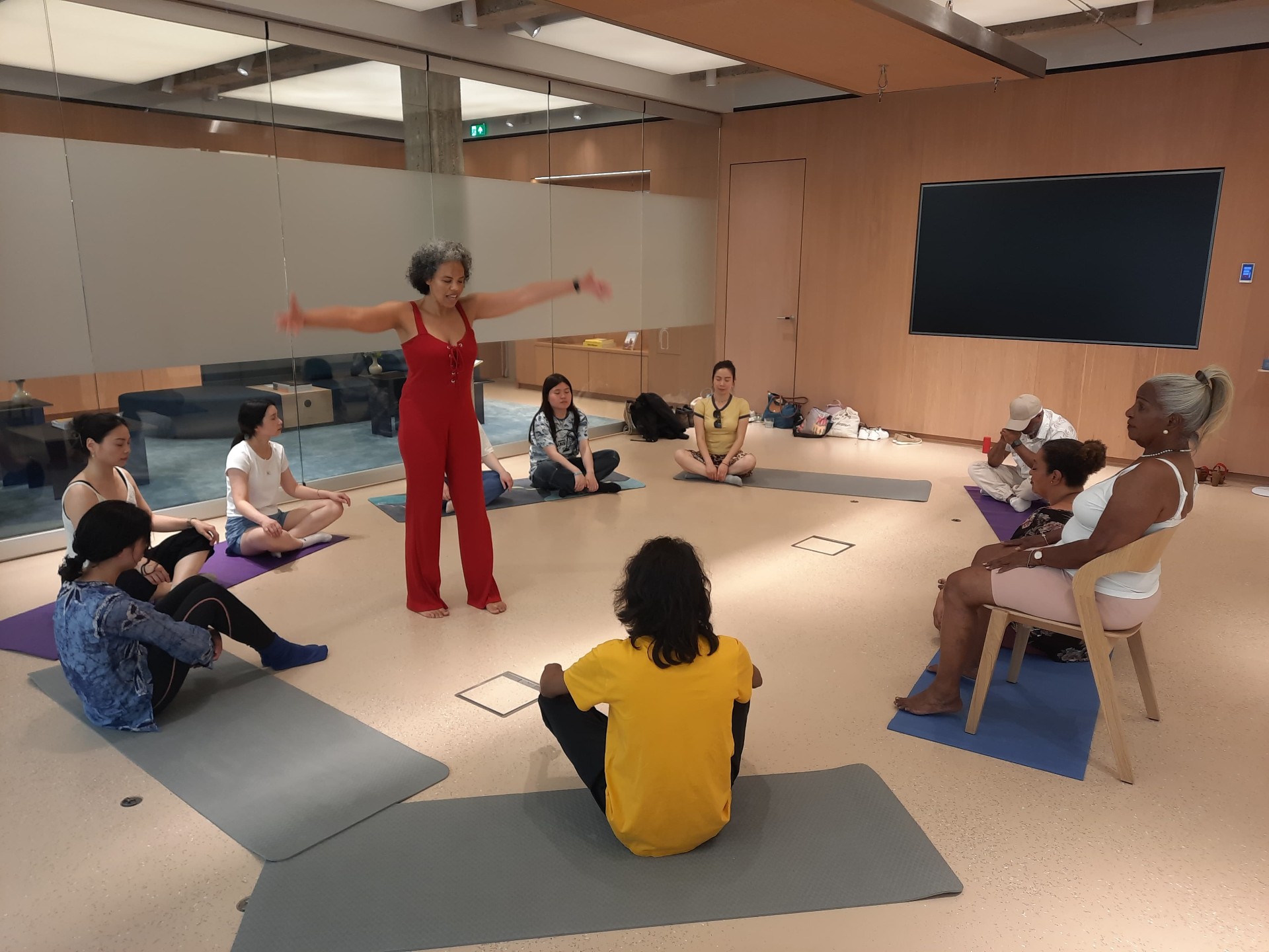 Guided group session in circle